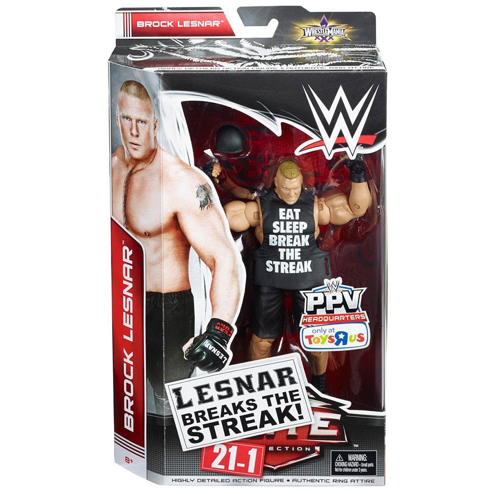 Lesnar Breaks The Streak 21 1 Brock Lesnar Wwe Elite Pro Wrestling Fandom