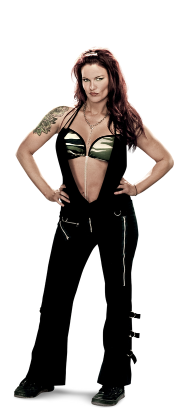 Oh man, we just saw Lita's boob! - When 4-time Women's Champion suffered  an unfortunate accident at a WWE event