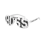 Legit Boss White Studded Sunglasses