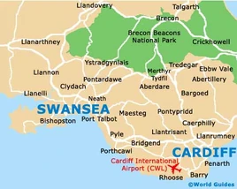 Swansea city map