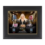 Charlotte Flair Makes History 23 x 27 Framed Plaque w/ Ring Canvas
