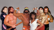 Team Savage Brutus Beefcake, Jim Duggan, Randy Savage (Capt.), Ricky Steamboat, & Jake Roberts