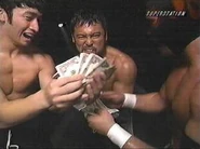 The Cat gives a lot of money to the Jung Dragons.