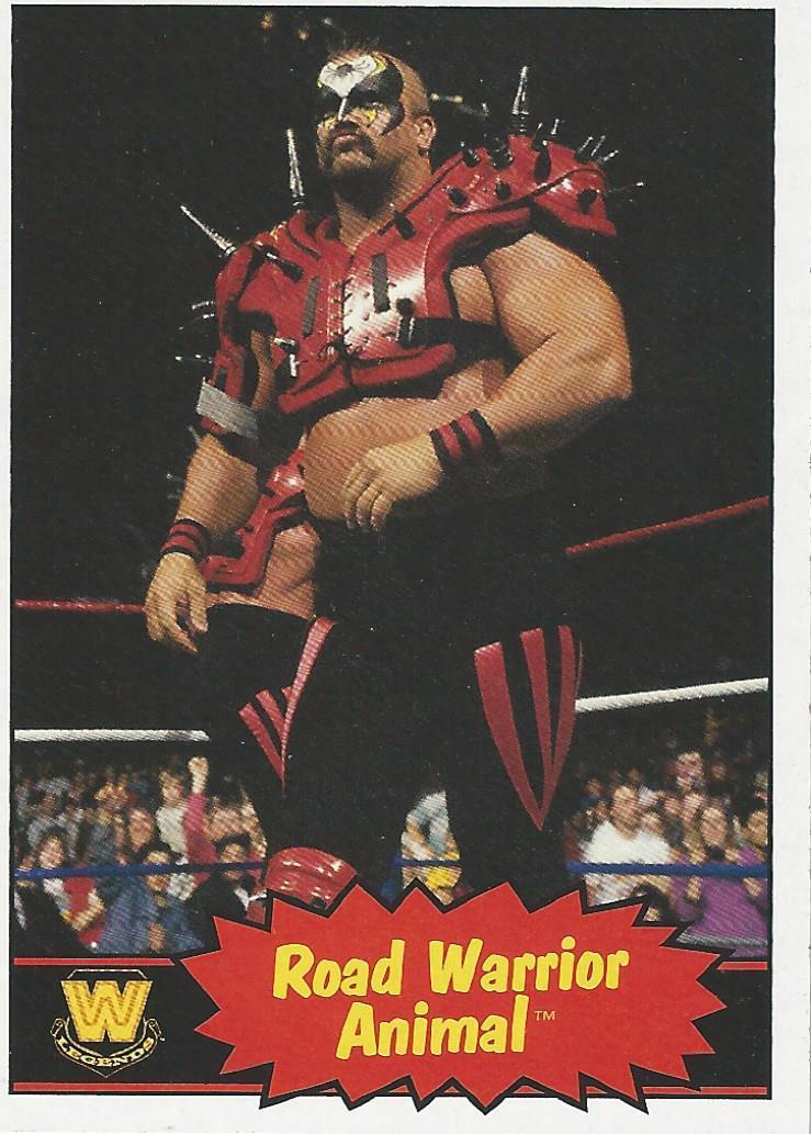 Road Warrior Animal Signed 1991 EuroFlash WWF SuperStars Stickers Card #115 WWE 