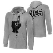 Daniel Bryan YES Rebellion Grey Youth Full-Zip Hoodie Sweatshirt