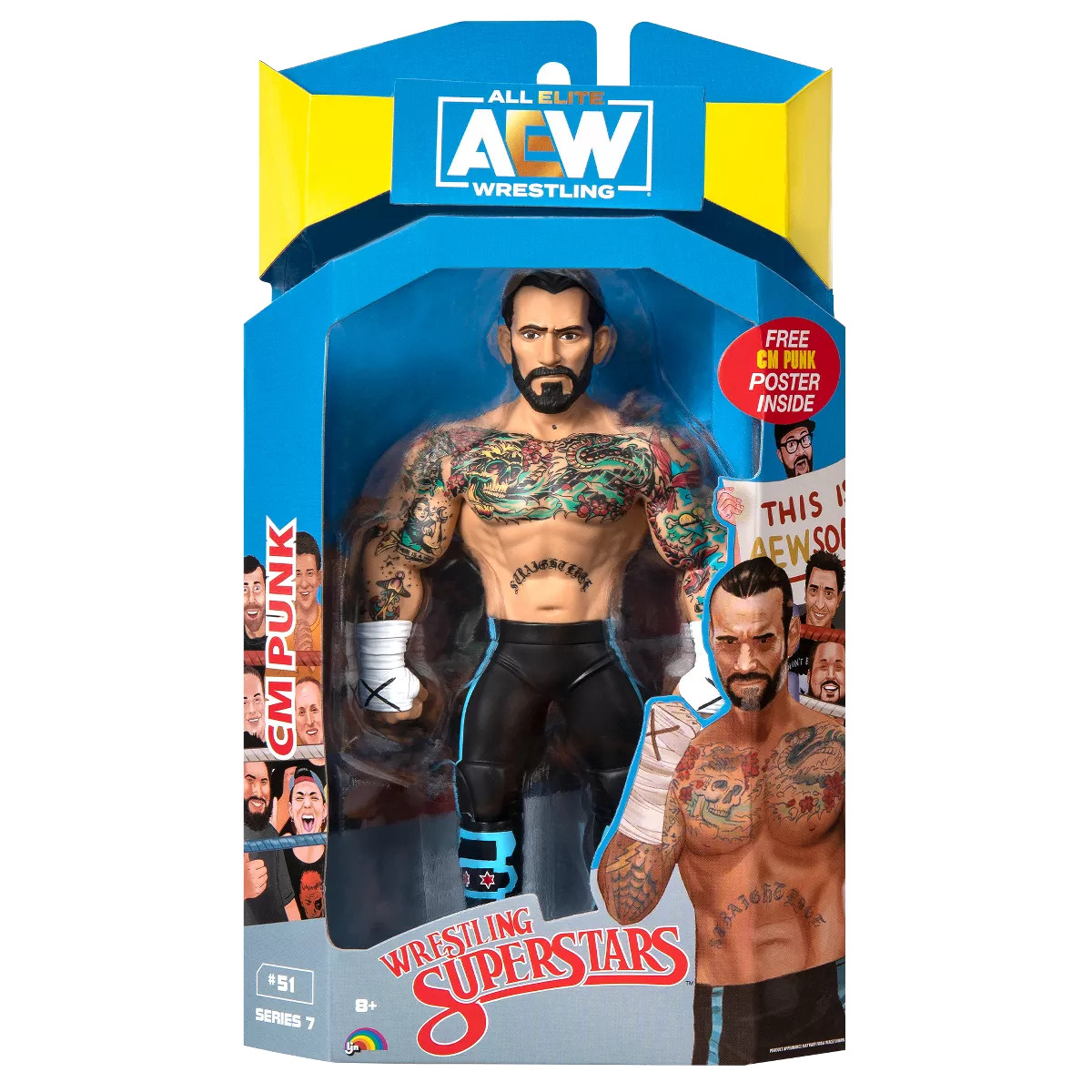 CM PUNK (CHICAGO EDITION) NEW In Package Micro Brawler – St