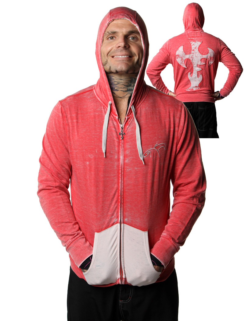 Jeff Hardy Brand Pink Custom Hoodie, Pro Wrestling