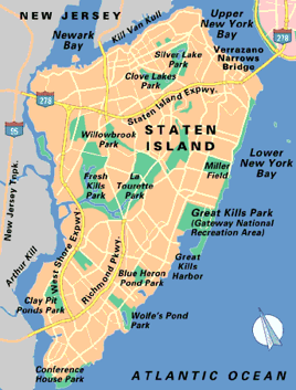 Staten Island NY map