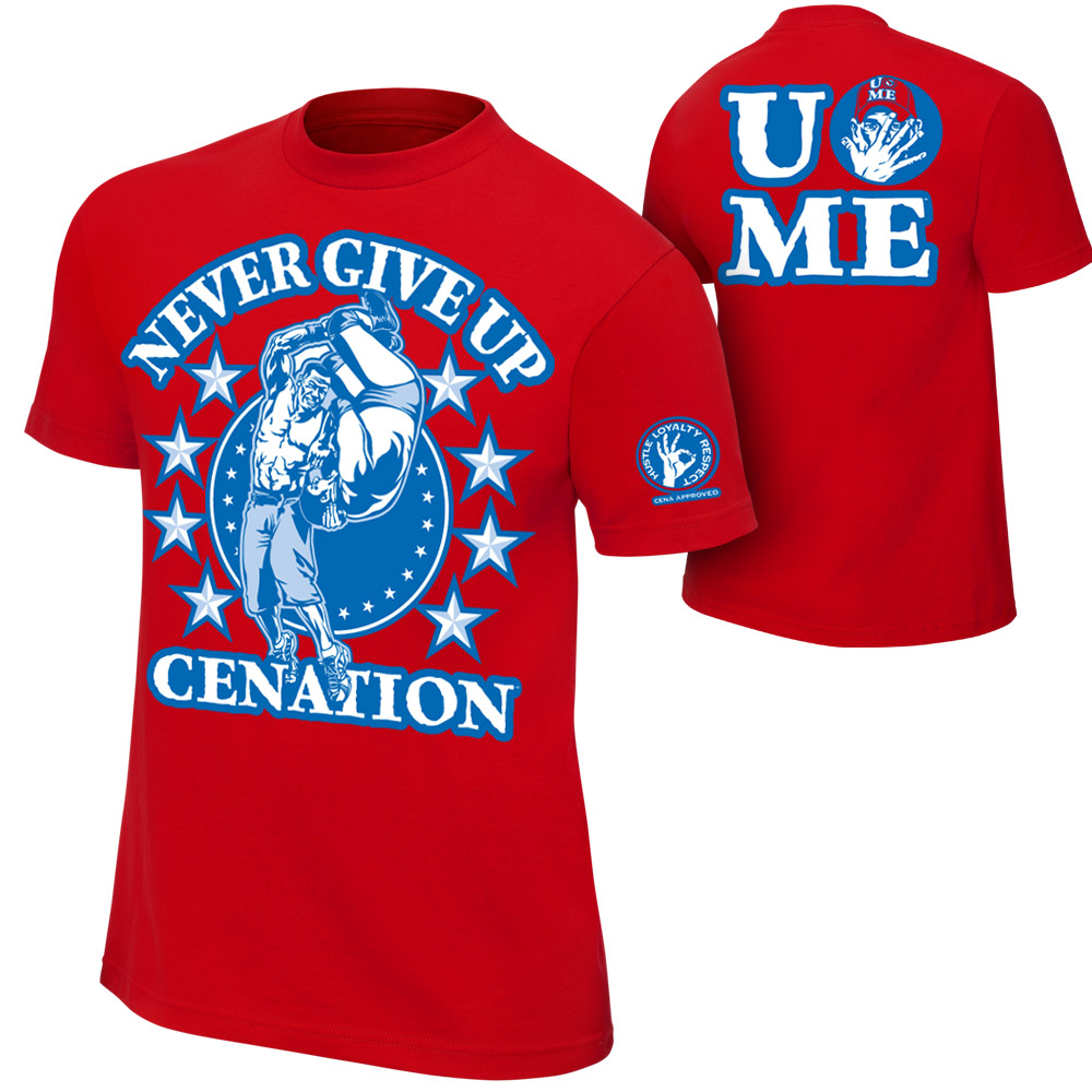 john cena red shirt