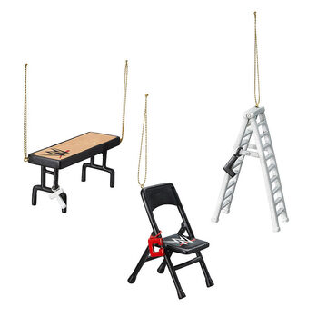 WWE Tables Ladders and Chairs Holiday Ornament Set Pro
