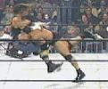 Goldberg hits the spear.