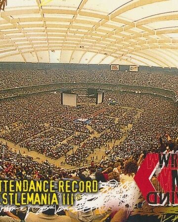 01 Wwf Wrestlemania Fleer A New Attendance Record No 84 Pro Wrestling Fandom