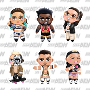 Chibi Sticker 6-Pack - Daddy A$$, Darby Allin, Kris Statlander, Ricky Starks, RJ City, Will Hobbs