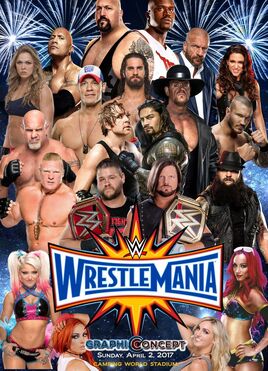 Wrestlemania 33 custom poster