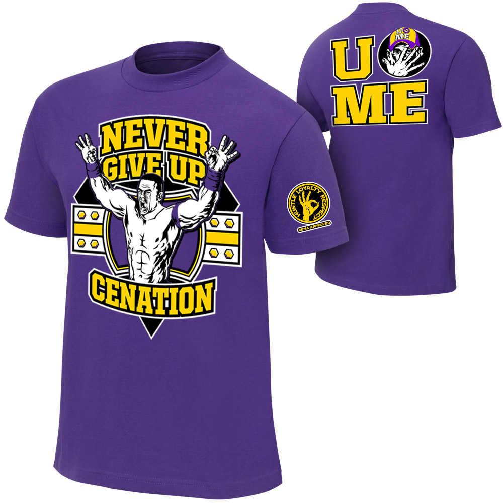 WWE NXT John Cena Never Give Up Print T-Shirt