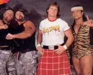 Roddy's Rowdies Cousin Luke, Cousin Butch, Roddy Piper (Capt.), & Jimmy Snuka