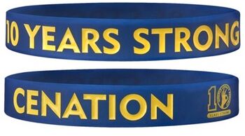 John Cena 10 Years Strong Authentic rubber bracelet