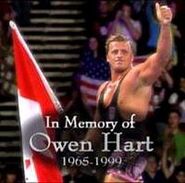 Owen Hart who fell to his death before the Intercontinental Championship Match vs The Godfather