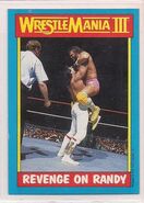 1987 WWF Wrestling Cards (Topps) Revenge On Randy 50