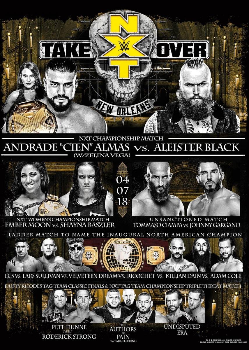NXT TakeOver New Orleans Pro Wrestling Wiki Fandom