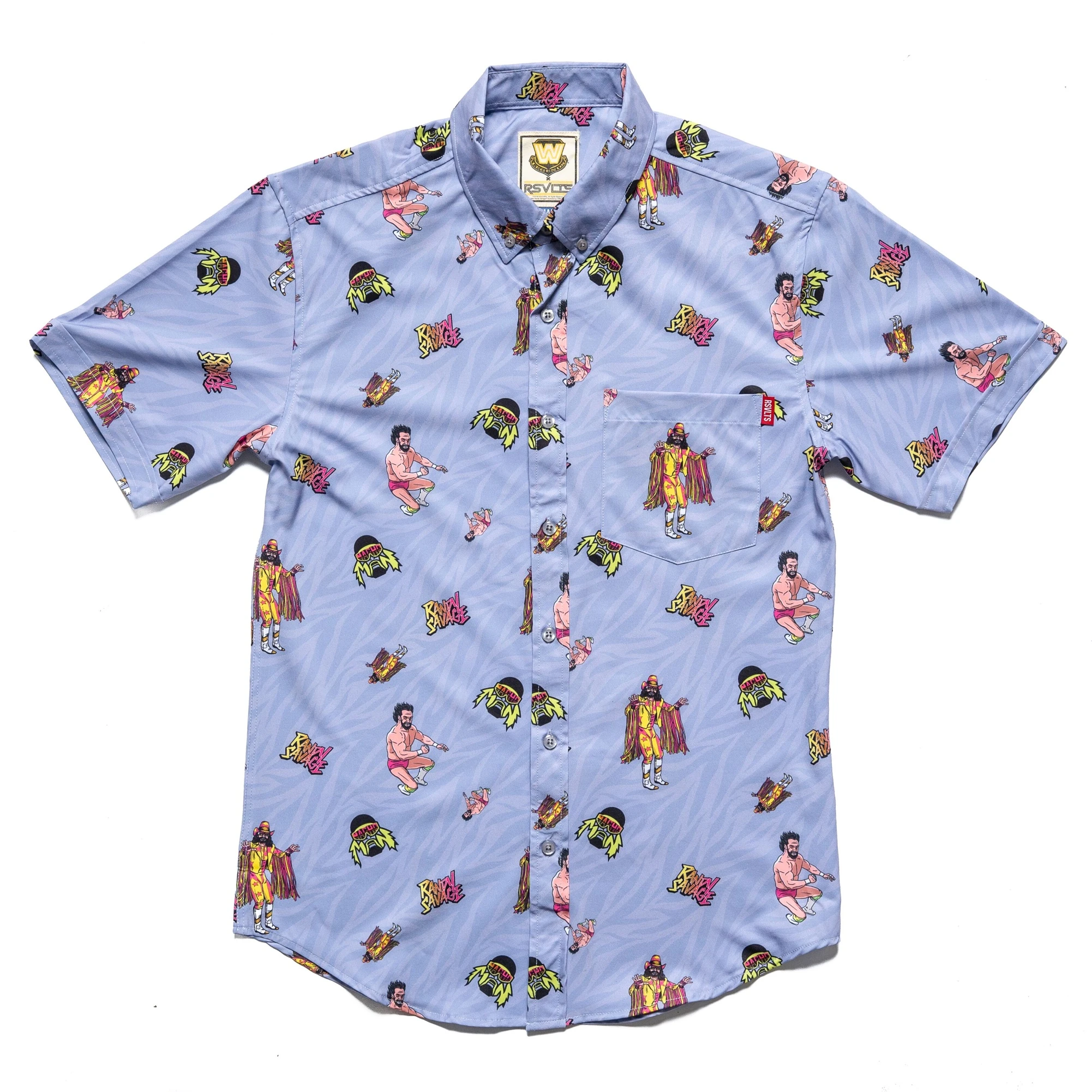 Macho man randy savage button up shirt Clearance