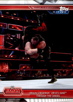 Braun Strowman drives Kane through the ring: photos