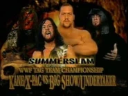 Big Show And Undertaker Vs Kane And X-pac.jpg (33 KB) Kane and X-Pac (c) vs. Unholy Alliance (Undertaker & Big Show) (w/ Paul Bearer)