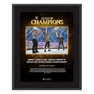 Bobby Lashley Clash of Champions 2020 10 x 13 Commemorative Plaque