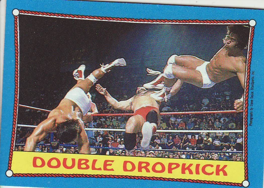 WWF/WWE VINTAGE TOPPS RINGSIDE ACTION TRADING CARDS SET LOT OF 8 cards  dynamite