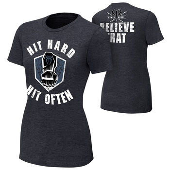 Roman Reigns Hit Hard, Hit Often Women's Authentic T-Shirt