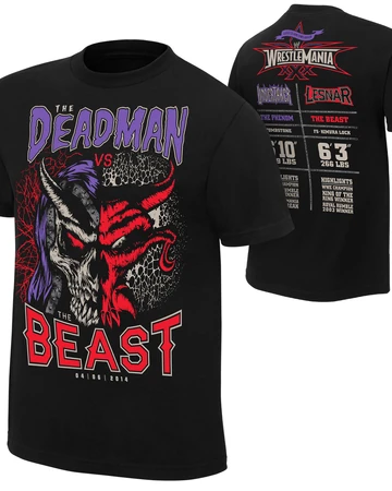 Wrestlemania 30 Undertaker Vs Brock Lesnar T Shirt Pro Wrestling Fandom