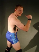 A younger up-and-coming Mike Bird, sporting new wrestling shorts.
