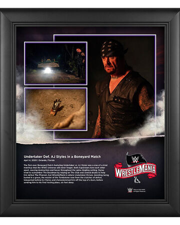 WWE Wrestlemania 36 Undertaker Boneyard Edition 15 x 17 Plaque