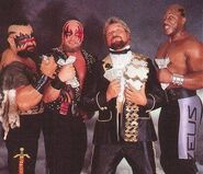 The Million $ Team Barbarian, Warlord, Ted DiBiase (Capt.) & Zeus