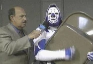 Gene Okerlund interviewing La Parka.