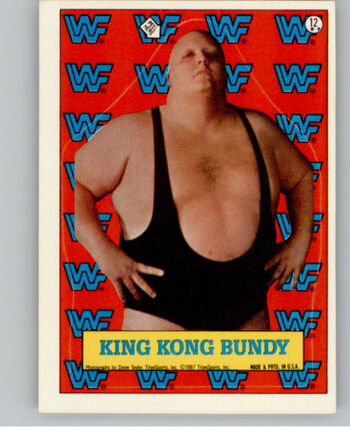 1987 WWF Wrestling Cards (Topps) Sticker King Kong Bundy 12