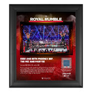 Edge & Beth Phoenix Royal Rumble 2022 15x17 Commemorative Plaque
