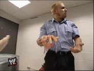 Mae Young's son is introduced to the WWF universe, and the little hand is not seen again until 12 years later.