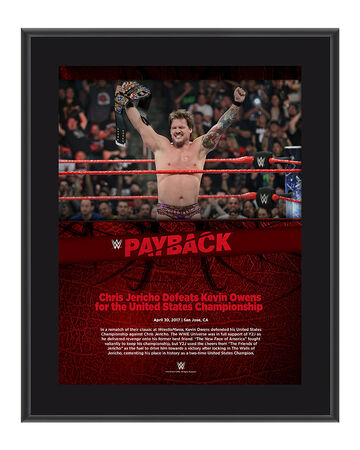 Chris Jericho Payback 2017 10 x 13 Commemorative Photo Plaque Pro Wrestling | Fandom