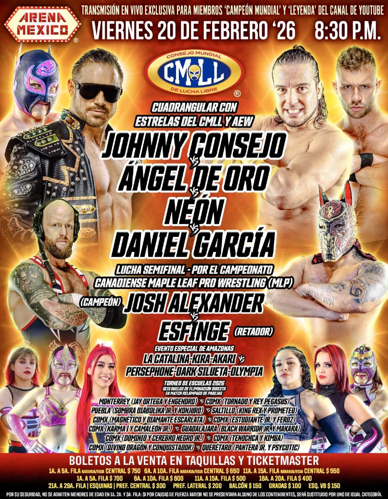 CMLL Super Viernes (February 20, 2026) | Pro Wrestling | Fandom