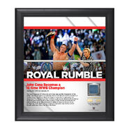 John Cena Royal Rumble 2017 15 x 17 Framed Plaque w Ring Canvas