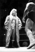 Flair and Wahoo prepare to do battle in Richmond in 1976.