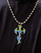 Jeff Hardy Large Ball Chain Cross Necklace