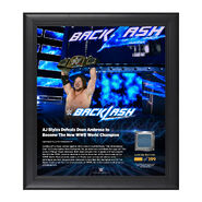 AJ Styles Backlash 2016 15 x 17 Framed Plaque w Ring Canvas