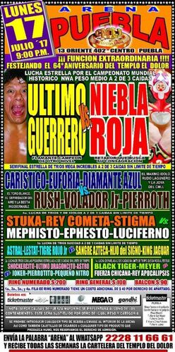 CMLL Lunes Arena Puebla 7-17-17