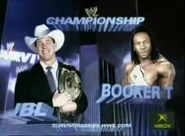 John Bradshaw Layfield (c) w/Orlando Jordan vs. Booker T w/Josh Mathews for the WWE Championship