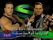 Rob Van Dam vs. Jeff Hardy (c) in a Ladder match for the WWF Hardcore Championship