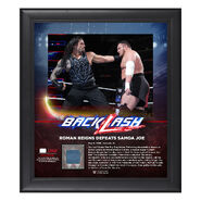 Roman Reigns BackLash 2018 15 x 17 Framed Plaque w/ Ring Canvas