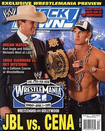 Wwe Smackdown Magazine April 2005 Pro Wrestling Fandom This includes the list of all wwe superstars from raw and smackdown, division between men and women roster, as well as managers, announcers, authority figures, producers. wwe smackdown magazine april 2005