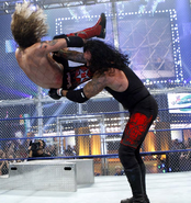 Taker chokeslam edge